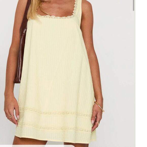 Princess Polly Alanah Mini Dress Lemon size 2 - Picture 1 of 10